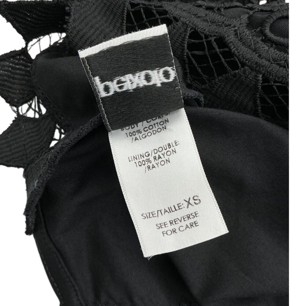 Peixoto Lace Trimmed Black Ora Mini Dress Size XS - Picture 4 of 5